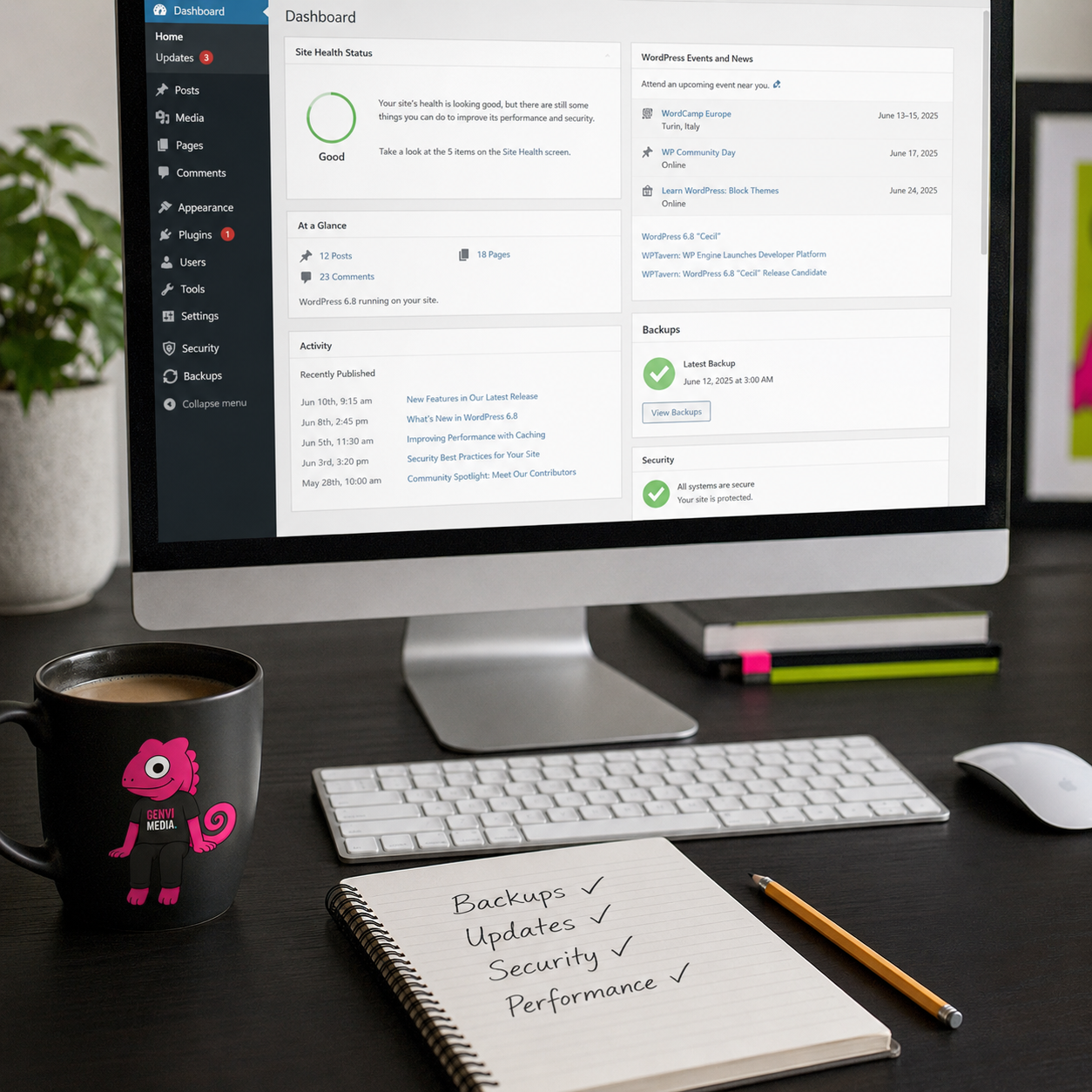 Genvi Media website hosting and maintenance